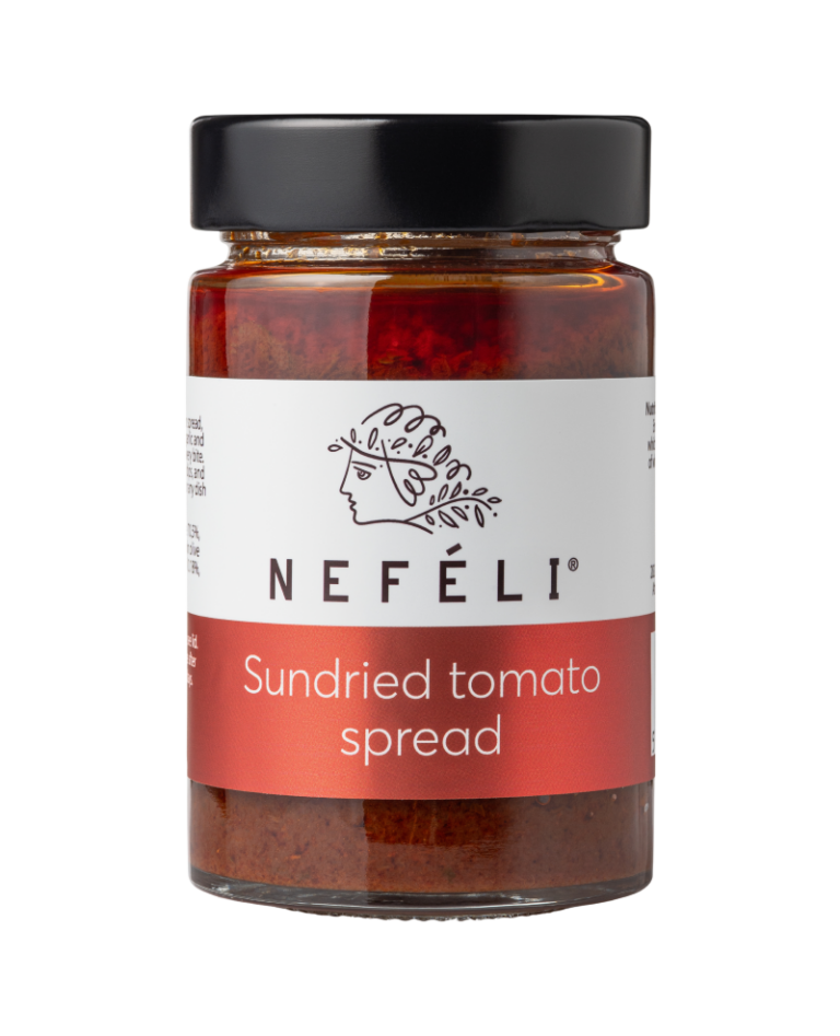 Nefeli Sundried tomato spread in 212ml glass jar