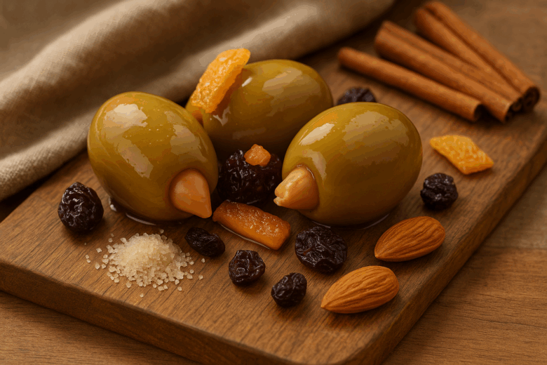 Almond bliss close up, Halikidiki Olives, Greek table olives export