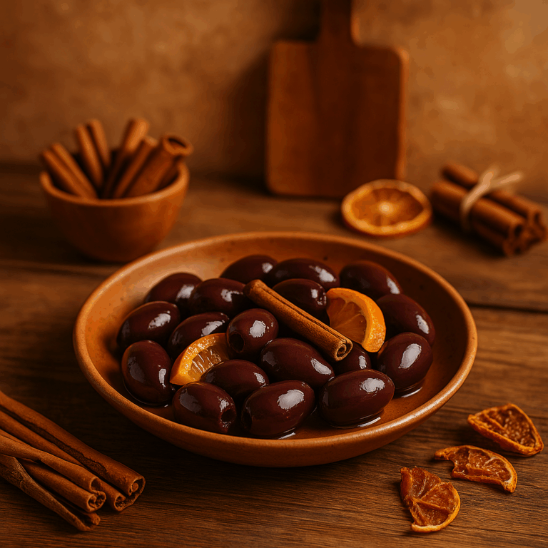Nefeli Cinnamon Kalamata olives Greek table olives
