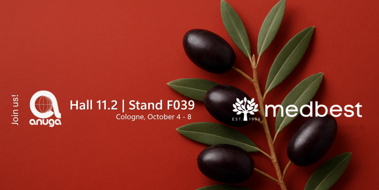Medbest at ANUGA 2025 – Hall 11.2 Stand F039 in Cologne, October 4–8 – Mediterranean food export company