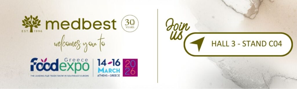 medbest at Food Expo Greece 2026, Hall 3 Stand C04, celebrating 30 years