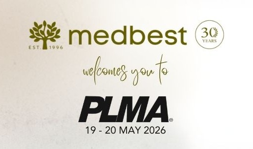 medbest at PLMA Netherlands 2026, Hall 1 Stand D48, celebrating 30 years