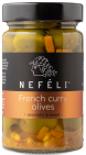Nefeli French Curry olives in 300ml glass jar